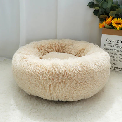 Round Plush Dog Cat Bed Pet House Mat Soft Puppy Cat Cushion Mat Small Dog Beds for Dogs Cats Winter Warm Sleeping Bed